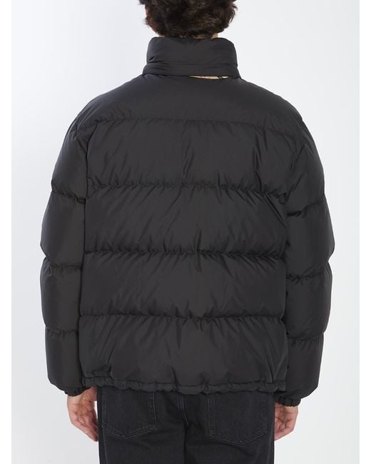 Burberry Black Puffer Jacket With Packable Hood for men