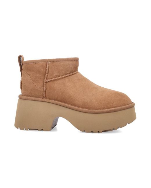 Ugg Brown New Height Classic Ultra Mini Boots