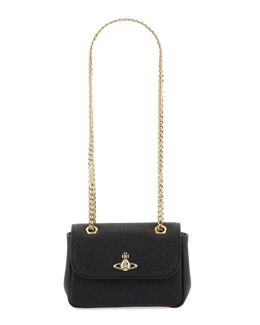 Vivienne Westwood White Victoria Small Bag With Chain