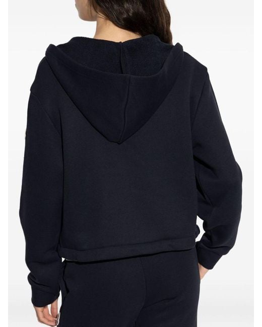 Moncler Blue Logo Zipped Hoodie