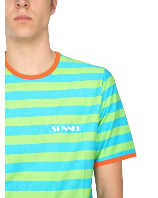 Sunnei Blue Unnei Crew Neck T-shirt