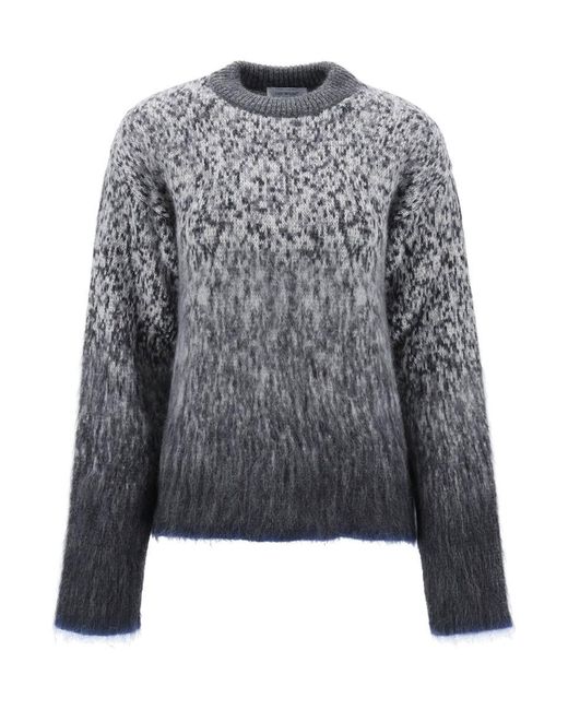 Off-White c/o Virgil Abloh Gray Arrow Mohair Sweater