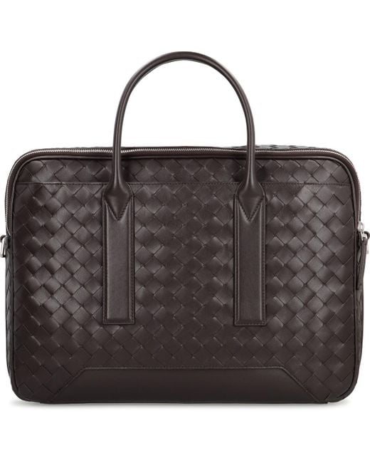 Bottega Veneta Brown Getaway Large Briefcase for men