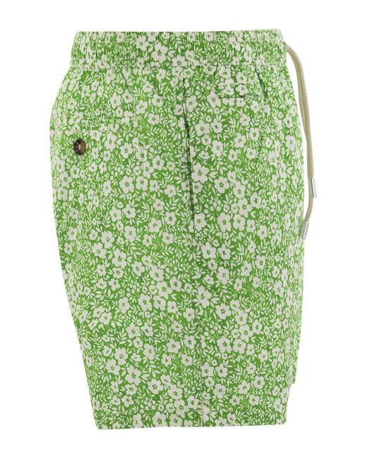 Mc2 Saint Barth Green Comfort Light Swimwear With Print for men