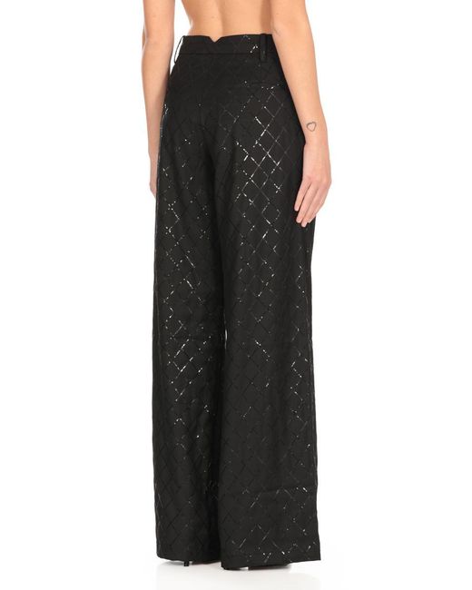 ROTATE BIRGER CHRISTENSEN Black Viscose Pants