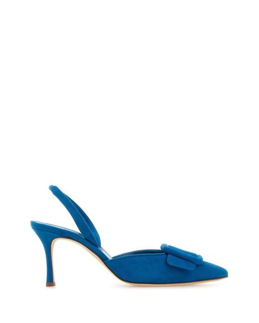 Manolo Blahnik Blue Heeled Shoes