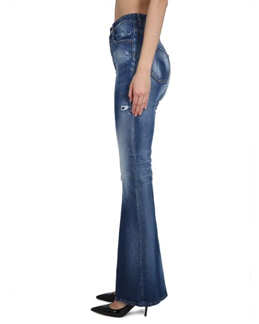 DSquared² Blue High Rise Flare Jeans