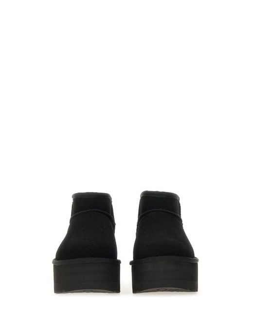 Ugg Black Classic Ultra Mini Boot With Platform