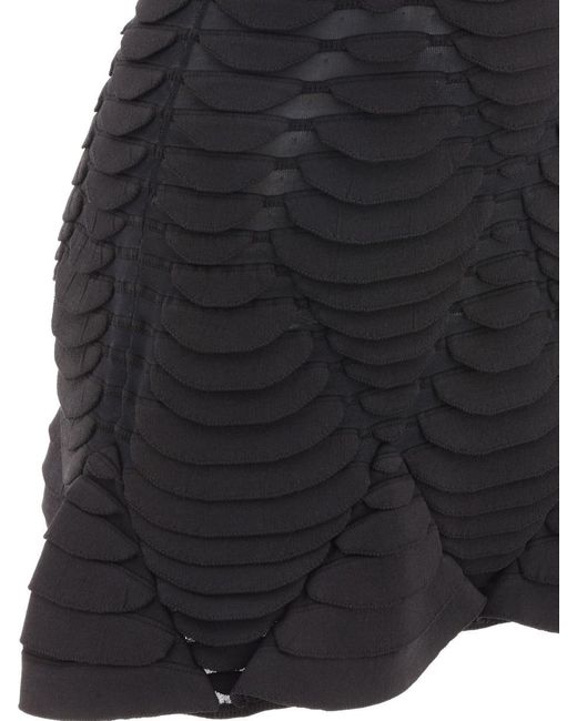 Alaïa Black Python 3d Knit Dress