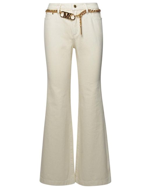 Michael Kors Natural Ivory Cotton Jeans