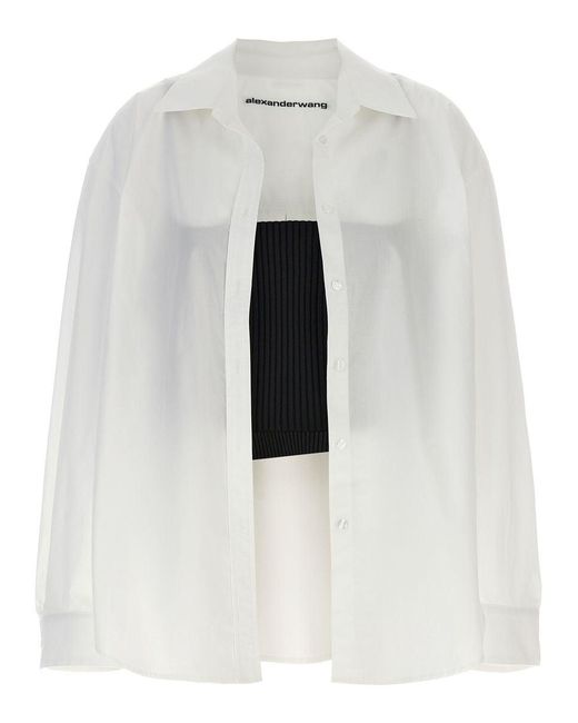 Alexander Wang White Twin Set Shirt + Top