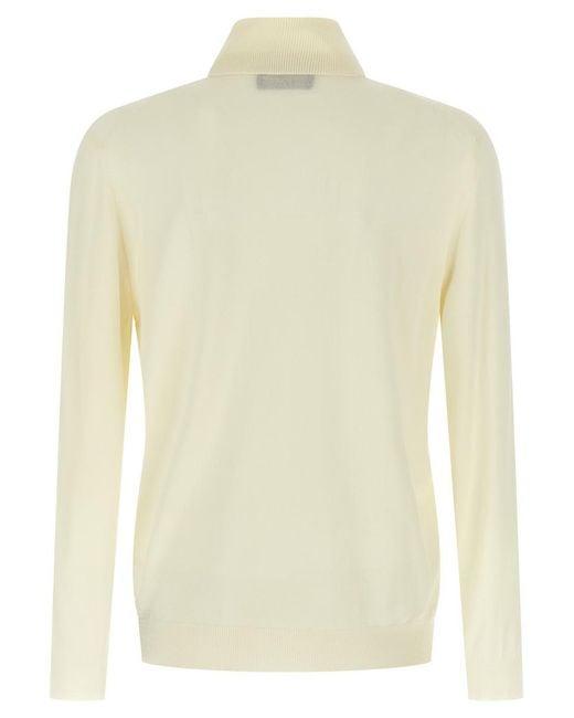 Zanone White 'dv' Sweater for men