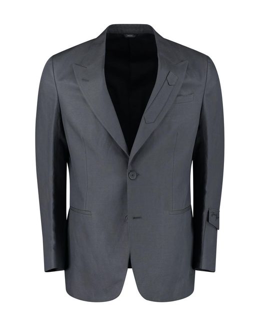 Fendi Black Single-Breasted Two-Button Blazer for men