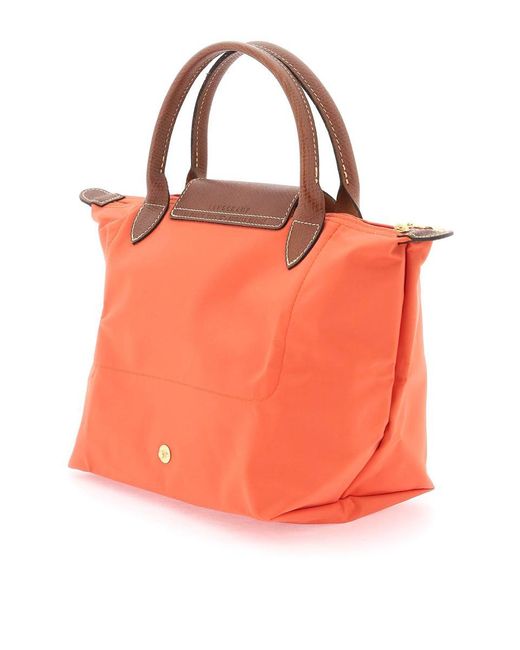 Longchamp Orange Le Pliage Original S Handbag
