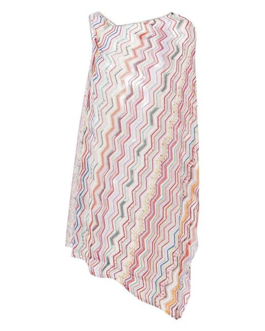 Missoni Pink Zigzag Pattern Short Cover-up