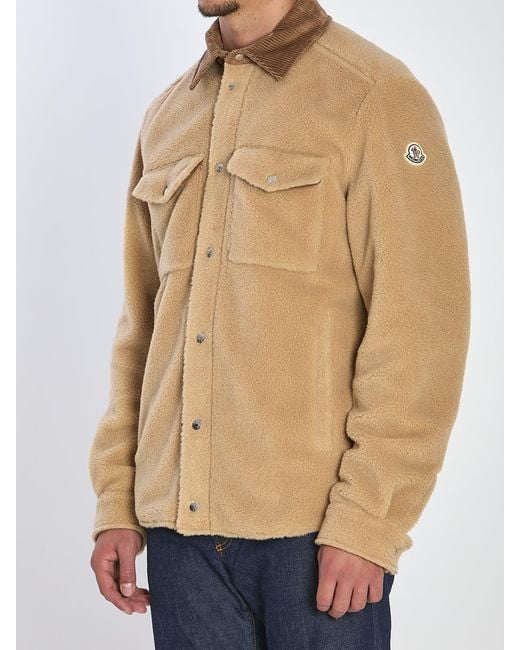 Moncler Blue Teddy Overshirt for men