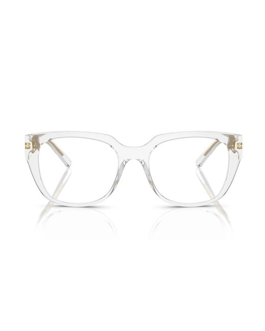 Dolce & Gabbana White Dg5087 Dg Crossed Eyeglasses
