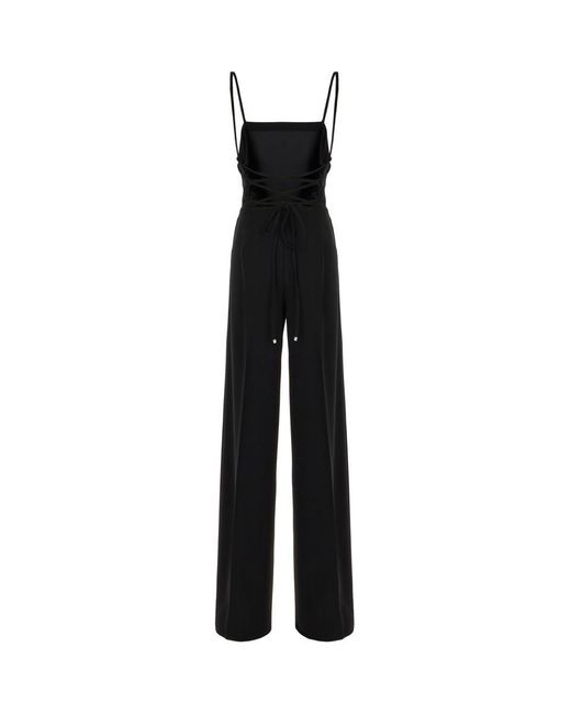 Max Mara Black Triacetate Blend Jumpsuit