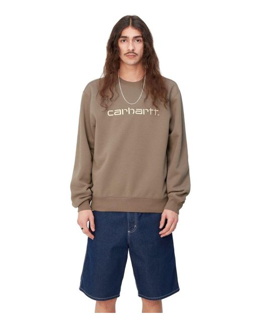 Carhartt Gray Branch Rattan Sweatshirt With Logo for men