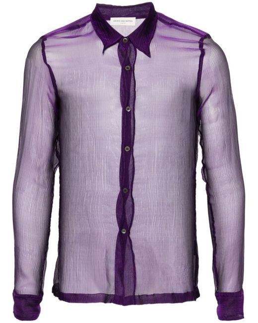Dries Van Noten Purple Congreve Shirt for men