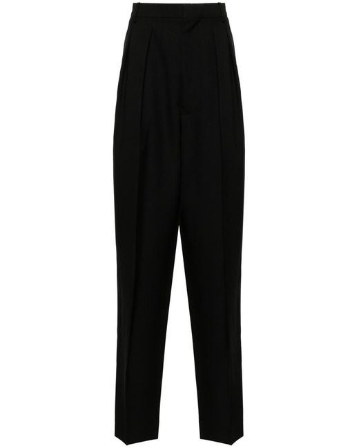 Random Identities Black Pleated Tapered Trouser for men