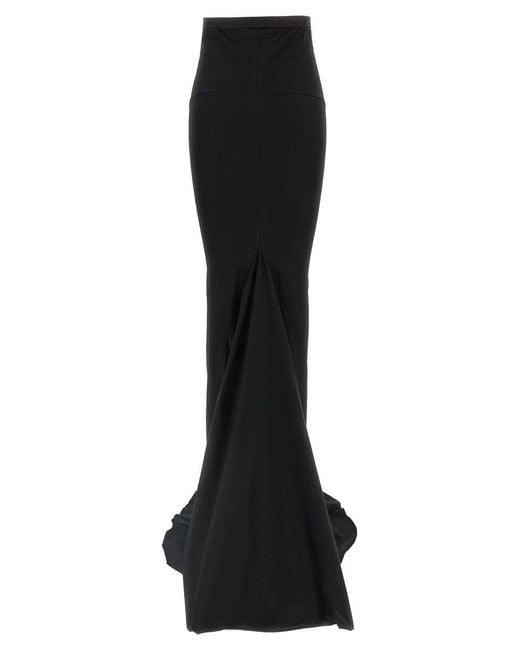 Rick Owens 'Jersey Lido' Skirt in Black | Lyst UK