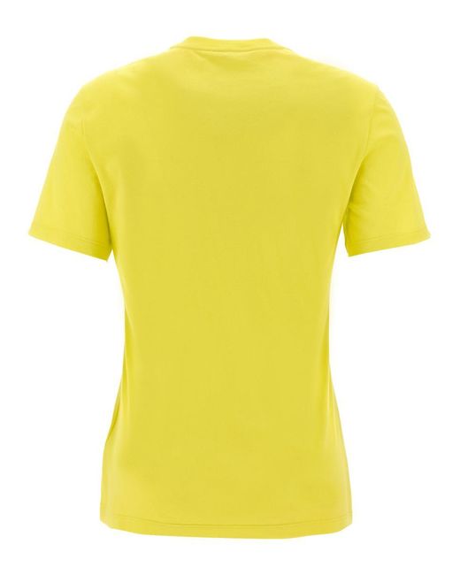 Versace Yellow Logo Embroidery T-shirt