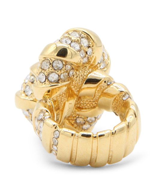 Lanvin Metallic Golden Brass Melodie Ring