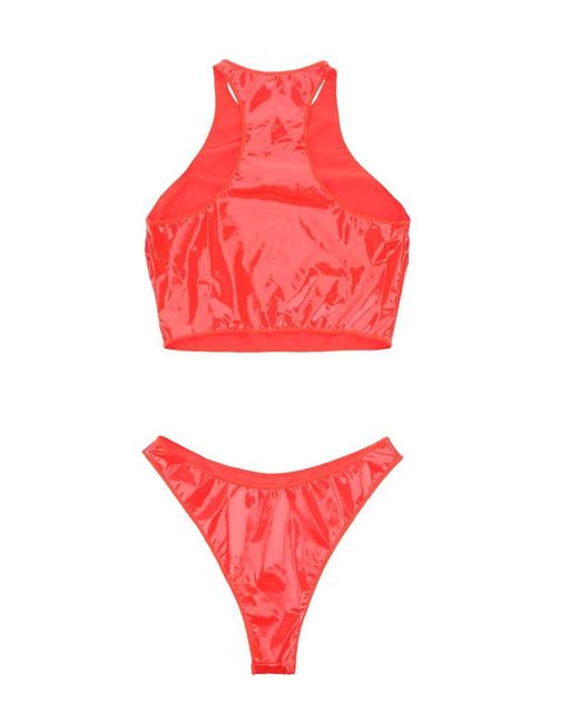 Oseree Red Oséree Latex Bikini Set