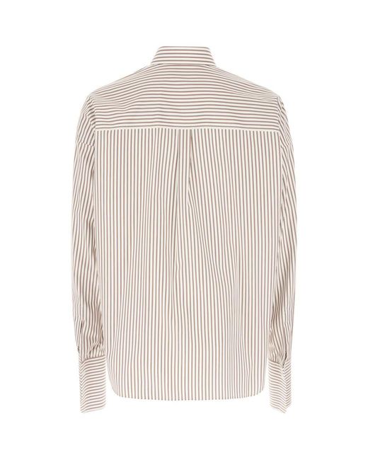 Dolce & Gabbana White Embroidered Poplin Oversize Shirt for men