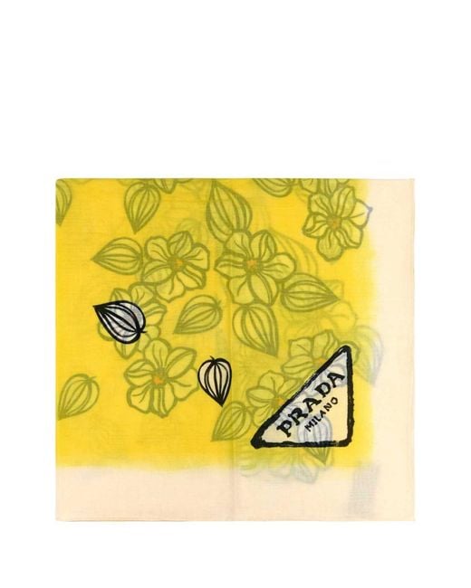 Prada Yellow Printed Cotton Sarong