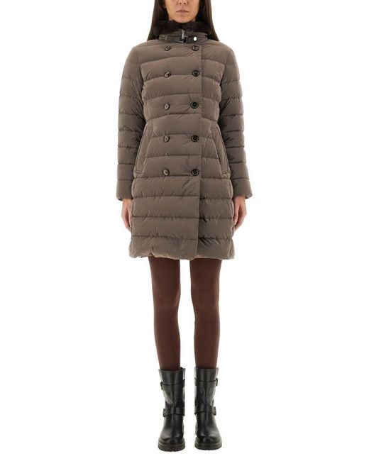 Moorer Brown Padded Jacket "Longan-Os"