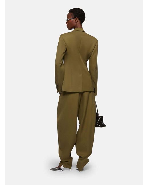 The Attico Green Tailored Wool Blazer
