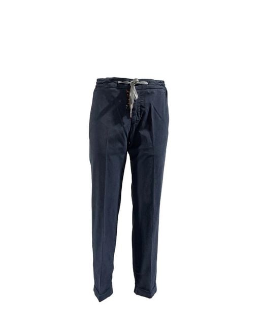 Marco Pescarolo Blue Trousers for men