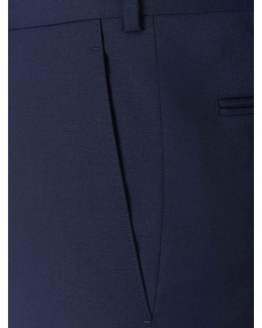 SCABAL® Blue Formal Wool Trousers for men