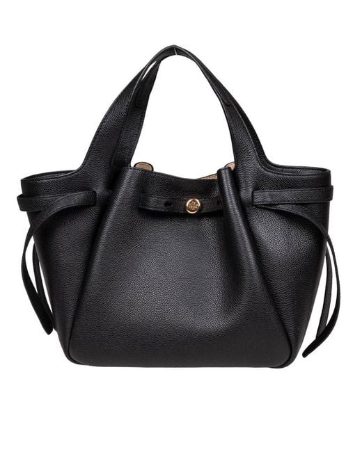 Tory Burch Black Leather Satchel Bag