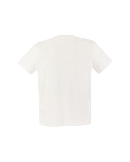 Majestic Filatures White Short-sleeved T-shirt In Lyocell And Cotton for men