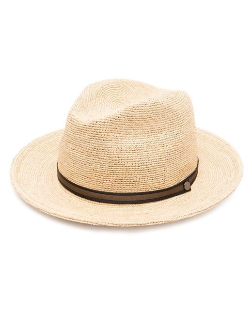 Borsalino Natural Wide Brim Rafia Hat for men