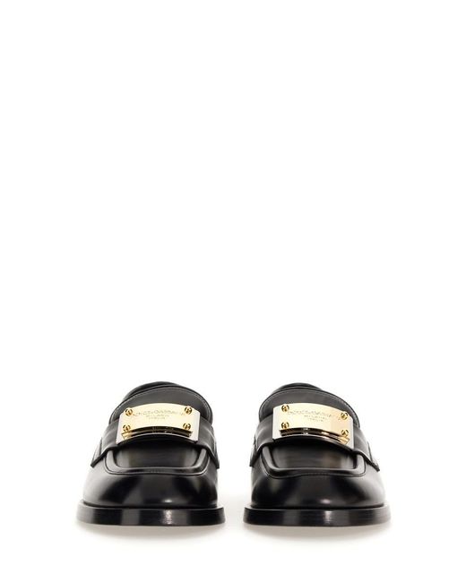 Dolce & Gabbana Black Leather Loafer for men