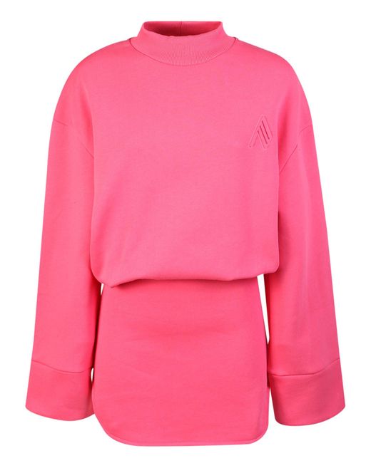 The Attico Fleece Sweatshirt Dress With The Shirt-style Silhouette ...