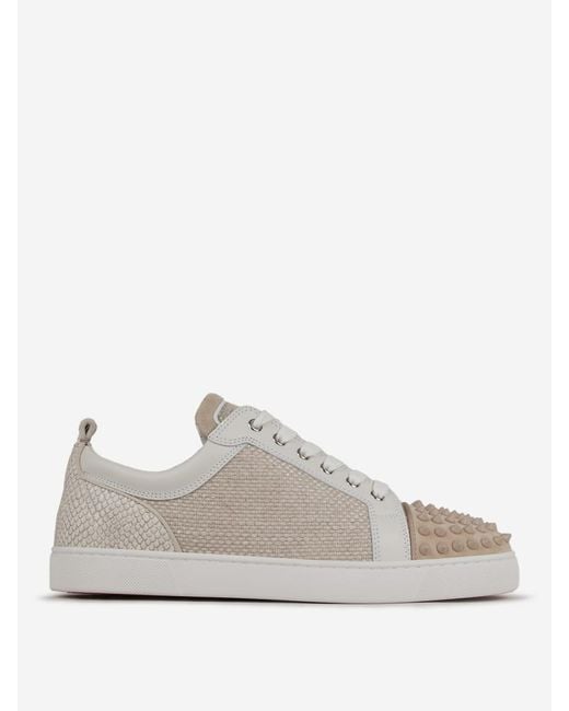 Christian Louboutin White Louis Junior Spikes Sneakers for men