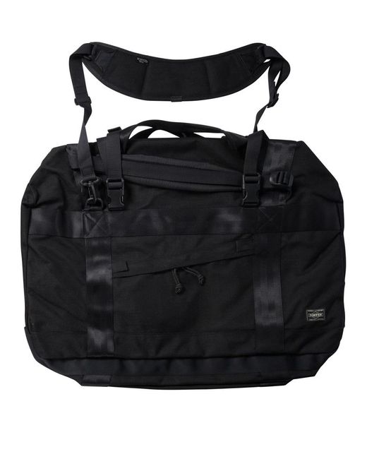 Porter-Yoshida and Co Black "Booth Pack 3Way" Duffle Bag for men