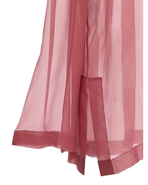 Alberta Ferretti Pink Sheer Silk Shirt