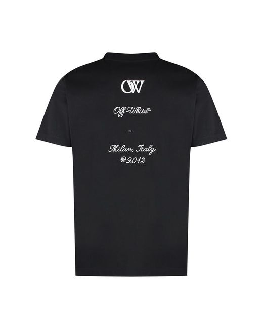 Off-White c/o Virgil Abloh Black Cotton Crew-neck T-shirt for men