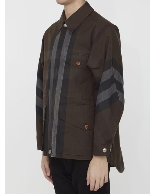Burberry Field Check Jacket in Black for Men Lyst UK
