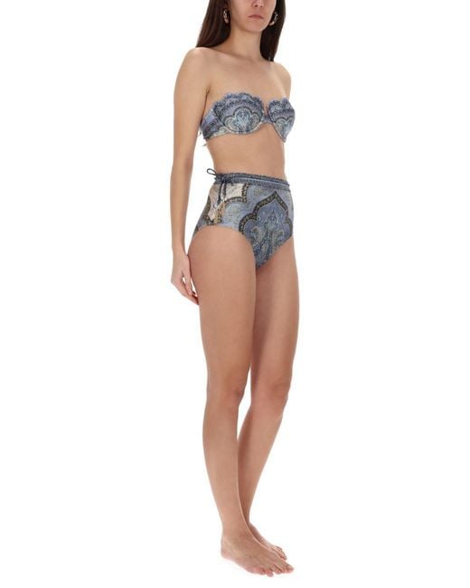 Zimmermann Blue "Wanderlust" Bikini Top