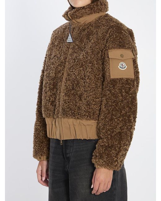 Moncler Brown Coligny Teddy Jacket