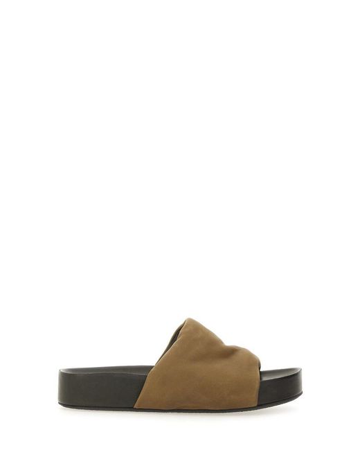 Uma Wang Brown Carbon Fiber Sandals With Design
