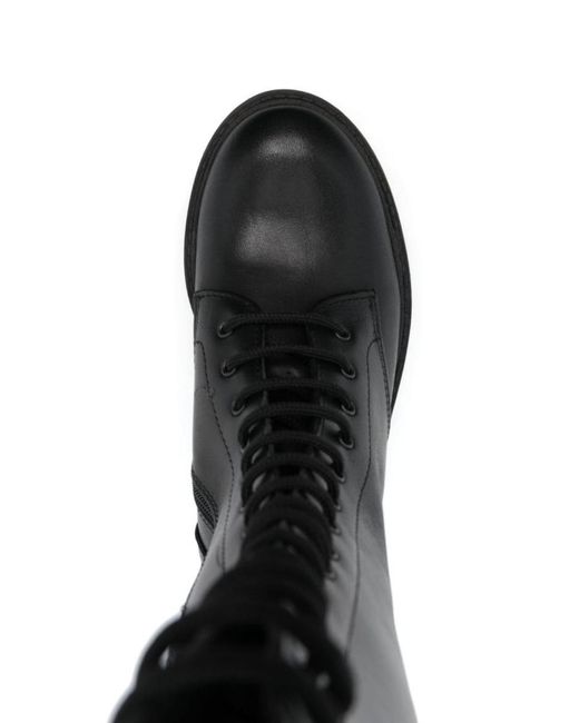 P.A.R.O.S.H. Black Lace-up Leather Boots