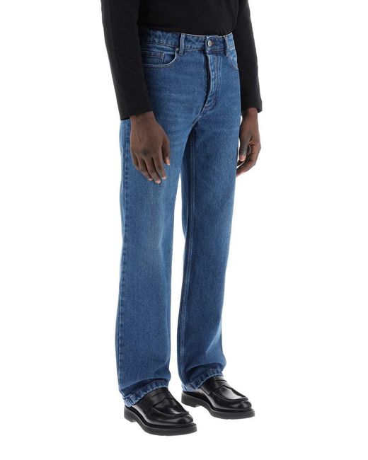 AMI Blue Classic Fit Jeans for men